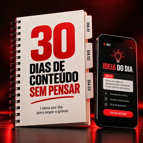 Mockup do guia 30 Dias de Conteúdo Sem Pensar